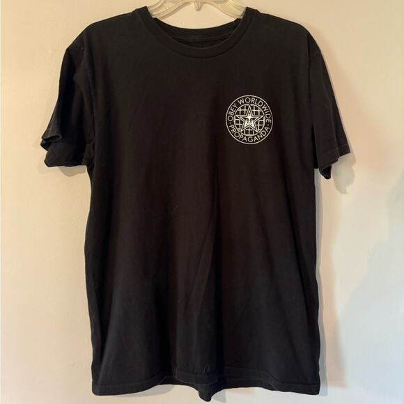 Obey Men’s Black Graphic T-Shirt size large - Picture 1 of 5